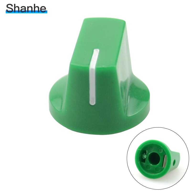 Manopola potenziometro albero diametro 6mm per pentole: verde