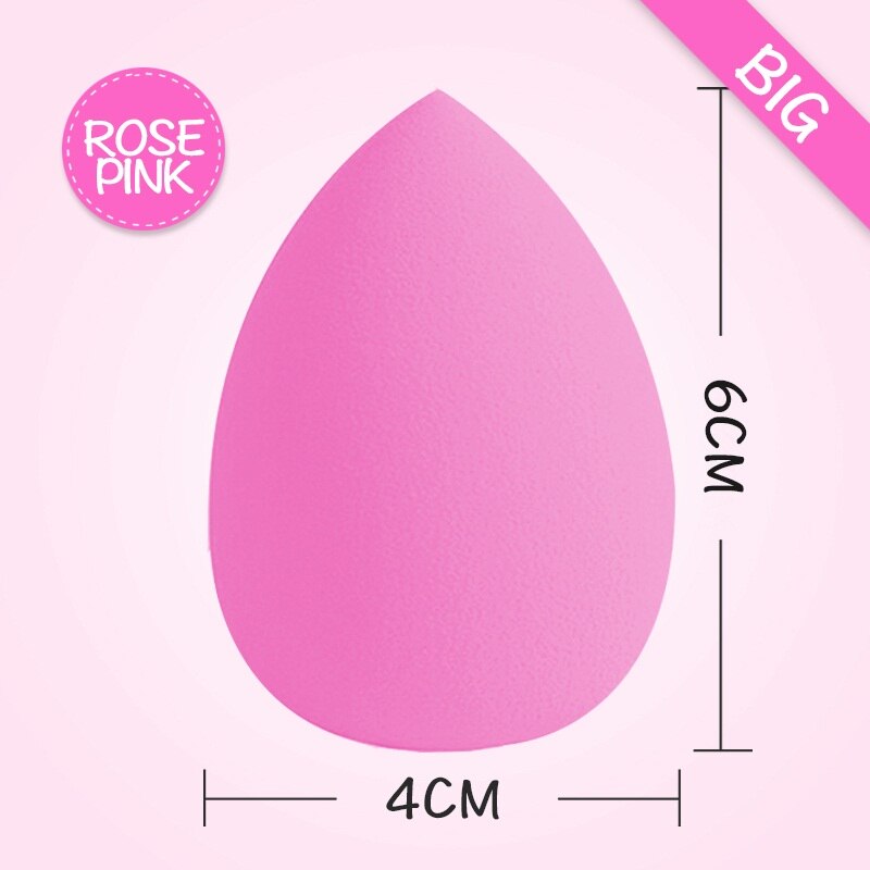 Makeup Foundation Sponge be Bigger into Water Blender Blending Cosmetic Puff Flawless Powder Smooth Water Puff: rose pink