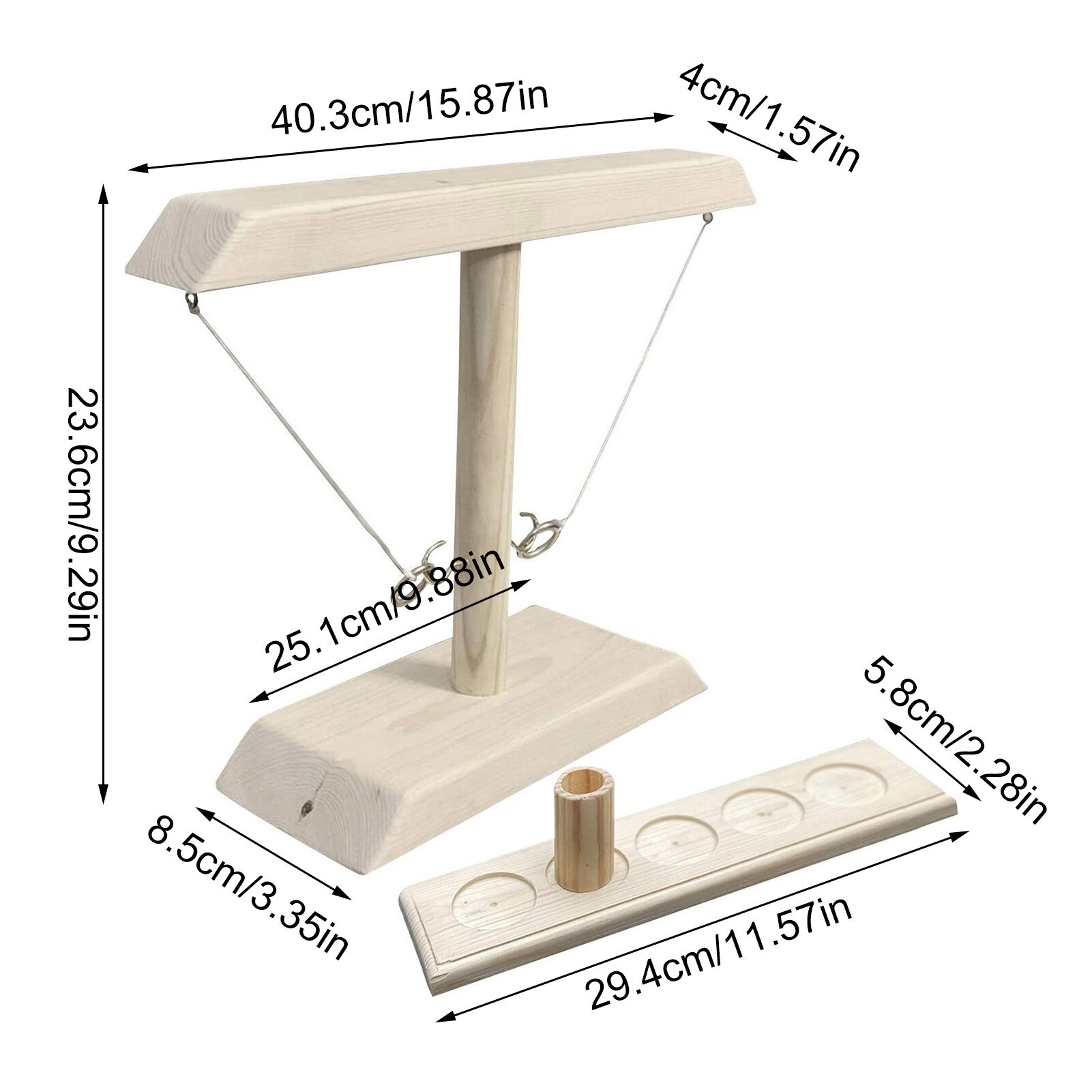 Novelty Ring Toss Game Party Toy Modern Simple Wooden Hook Game Set Hooks Fast-paced Interactive Game Leisure Industrial Style: C