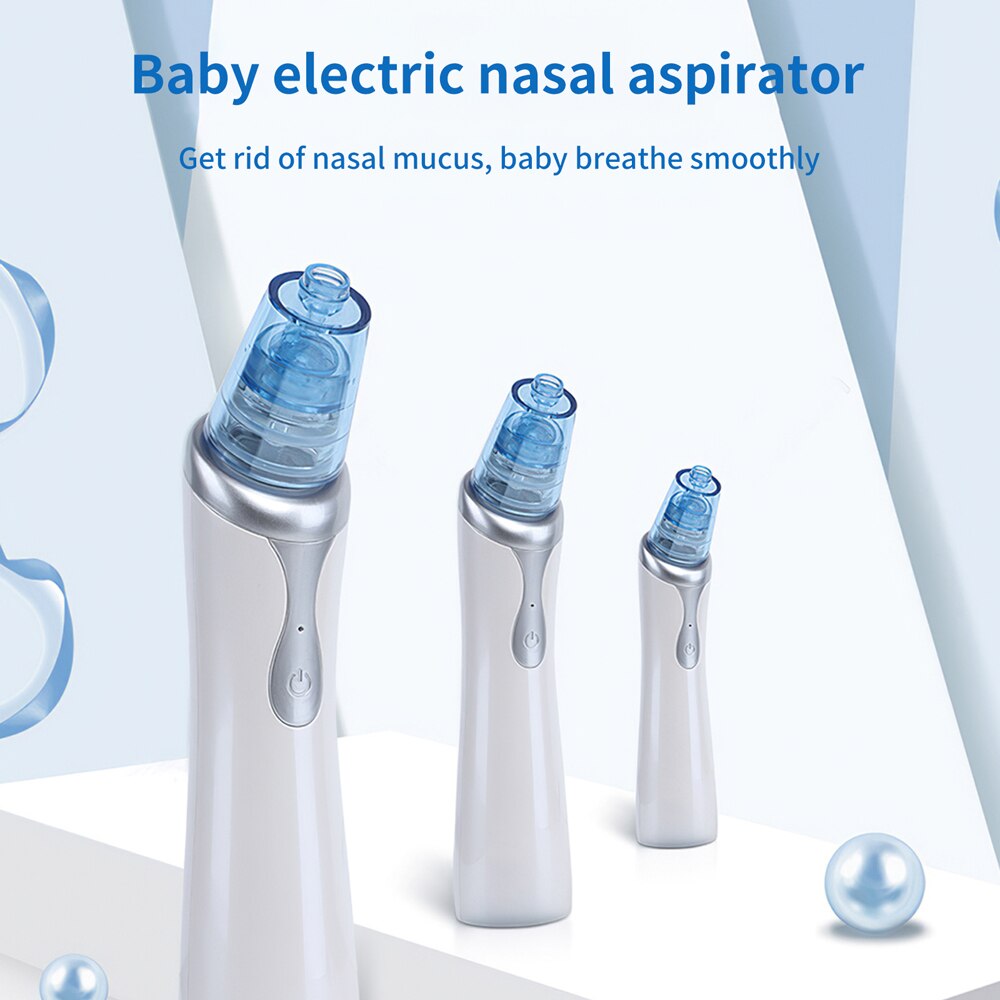 Aspirateur Nasal électrique à faible bruit, nettoyeur de Mucus, automatique, avec embouts, Rechargeable