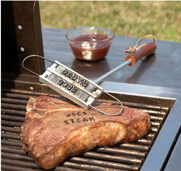Persoonlijkheid Steak Vlees Barbecue Bbq Branding Iron 55 Verwisselbare Letters Tool Sets