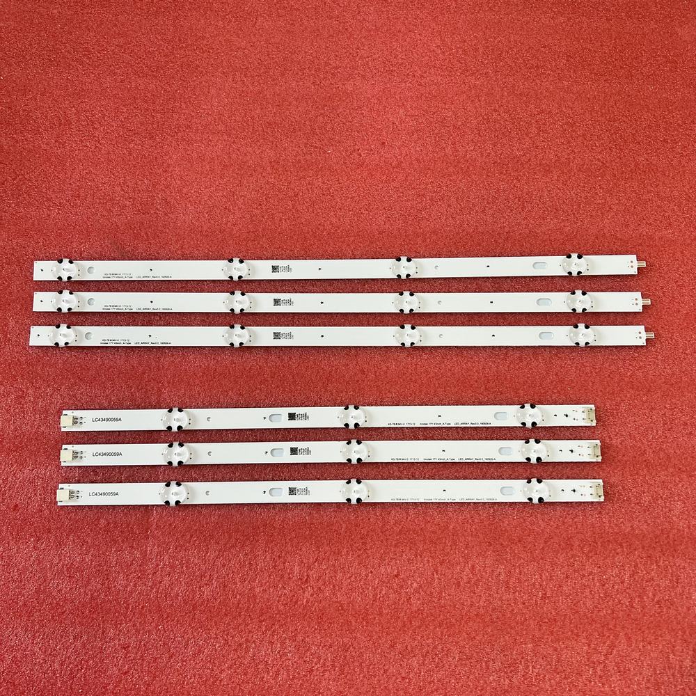 LED Backlight strip For TV 43UJ635V 43UJ675V 43UK6300PLB 43UJ651V 43UJ634V 43UJ630V 43UJ561V 43UJ655V LC43490059A LC43490058A