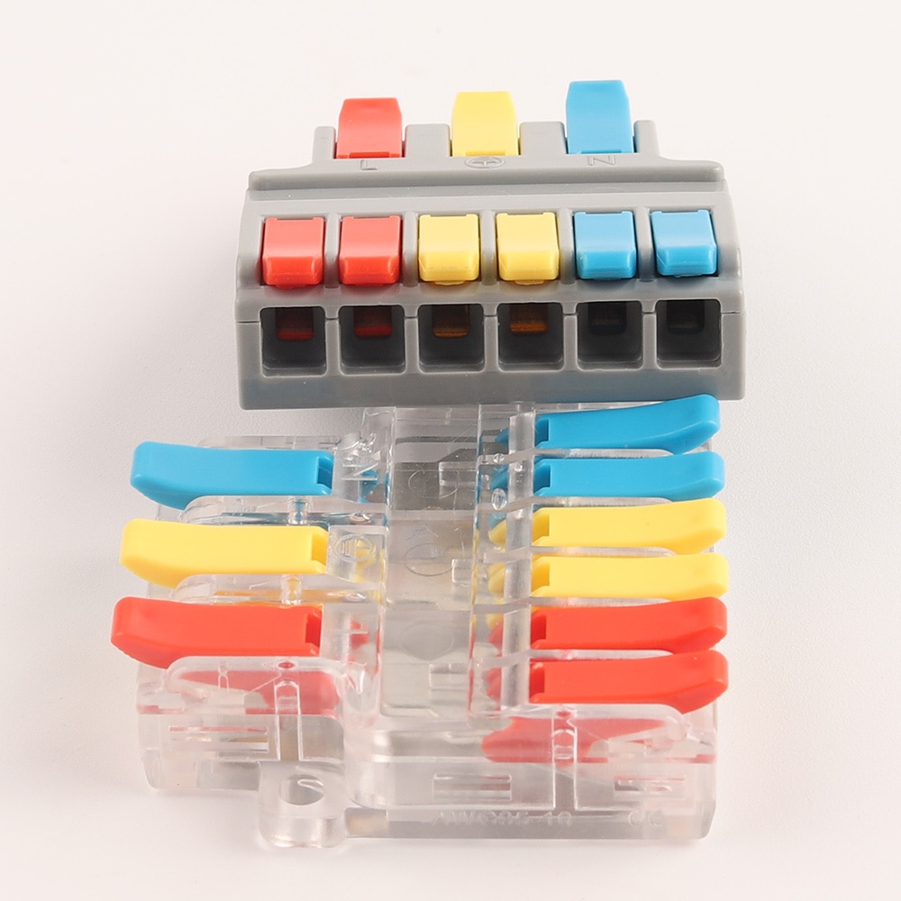 Séparateur électrique rapide-connecteur de fil SPL à insertion universelle bornier de fils de câblage de 0, 5 à 6 mm2/sortie de 0.5 à 4 mm2