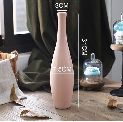small fresh ceramic vase, European-style ceramic crafts, home office desktop decoration ,
