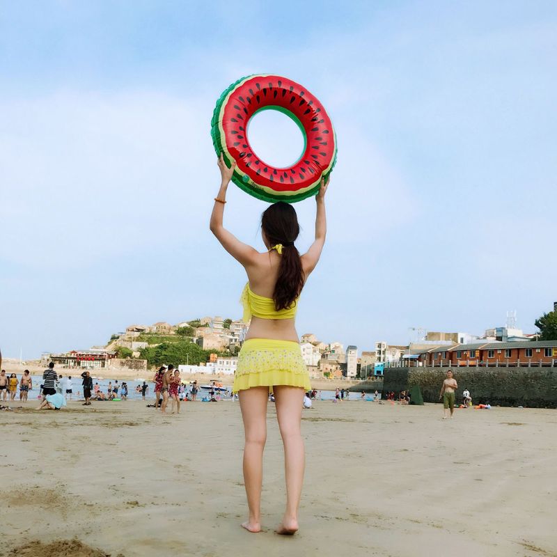 in modo sicuro Anguria Gonfiabile di Nuoto Anello Galleggiante di Nuotata Piscina Cerchio Giri di Età I Bambini Giocattoli Da Spiaggia