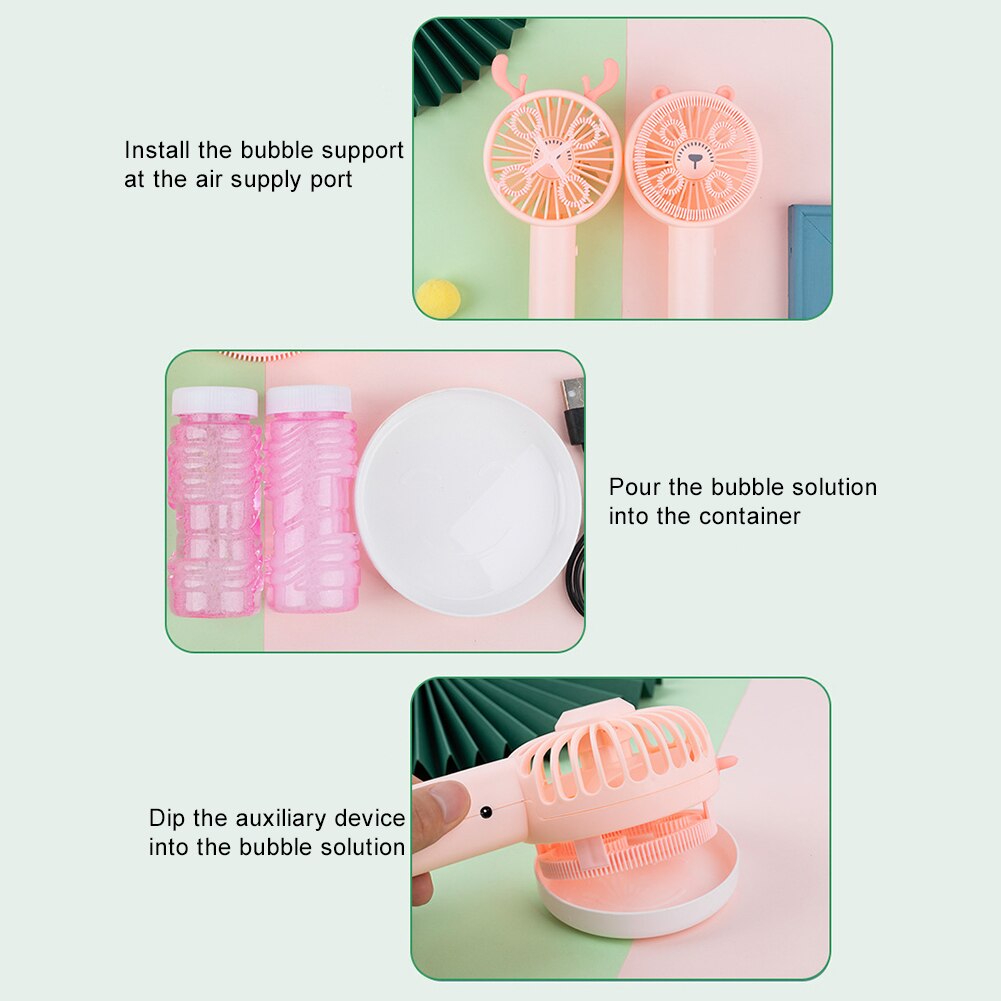 2-in-1 Mini Elektrische Karikatur Ebene Handheld blasiert Gebläse Maschine Kühl draussen Tragbare Mini Karikatur blasiert Maschine Fan