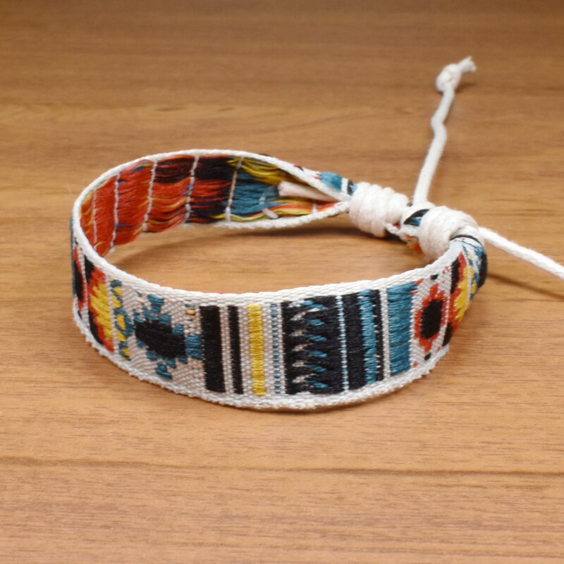 Flower bohemian friendship bracelet for women couple vintage handmade braided macrame wrap pulseras femme
