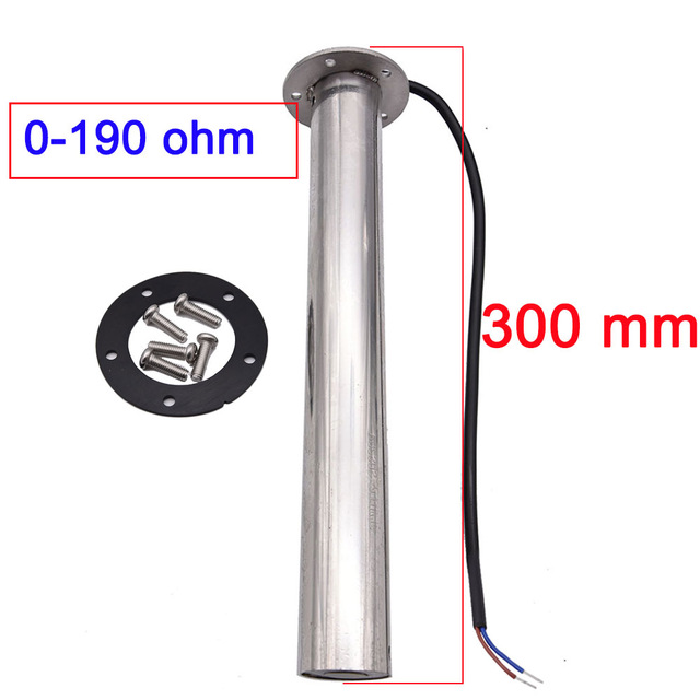 Vann kloakk nivå sensorer 150mm 200mm 250mm 300mm 400mm båt for marine båt rv tank vann nivå kloakk sensor 0-190/240-33 ohm: 300mm 0-190 ohm