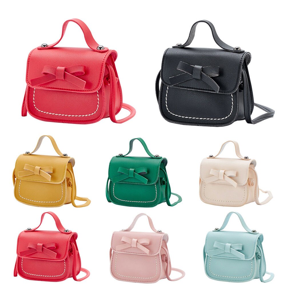 Women Girls Messenger Bags Girls Princess School Shoulder Bag Handbag Solid Bowknot Coin Purses