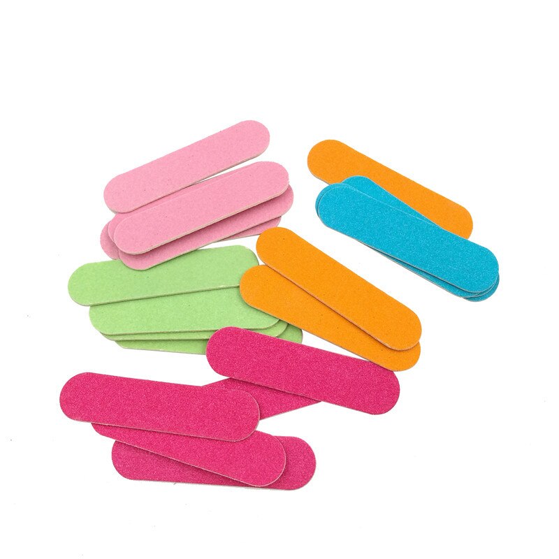 10 pièces/ensemble jetable Mini Lime à ongles tampon Ultra-mince Lime à ongles soin des ongles Filer émeri conseil orteil pédicure manucure outils