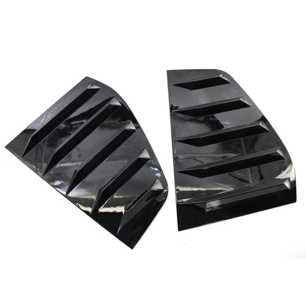 2pcs Car Side Rear Window Triangular Louver ABS Plastic Gloss Black Side Vent Deflector Scoop Cover For Volkswagen Golf 6