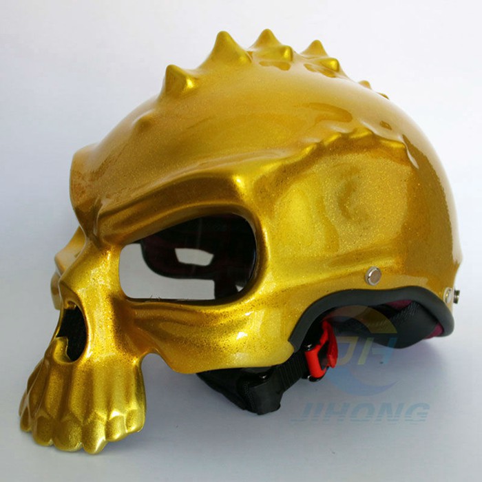 489 Dual Verwenden Schädel Maske Motorrad Helm Capacete Casco Neuheit retro Casque Motorrad Halbe Gesicht Rolle Helm