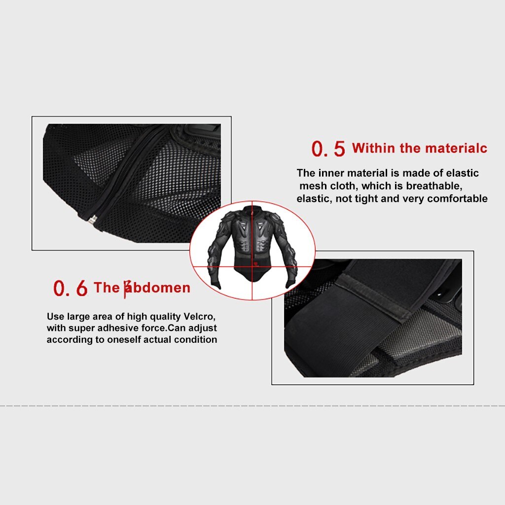 Armadura de cuerpo completo para Motocross, chaqueta de motocicleta con protección para el cuello, traje de equipo de protección para moto # K