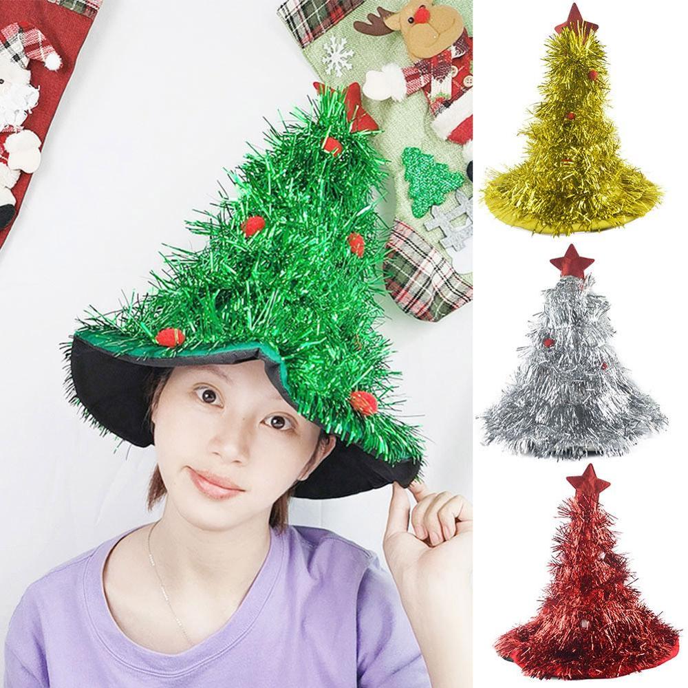 Glimmende kerstversiering met kerstversiering voor volwassenen en kinderen, kerstfeest, kostuumdecoratie, schattige kerstmutsen