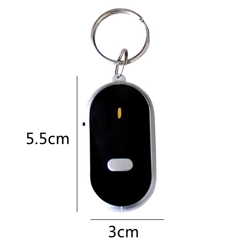 LED Anti-lost Key Finder Vinden Locator Sleutelhanger Fluitje Pieptoon Auto Sleutelhangers