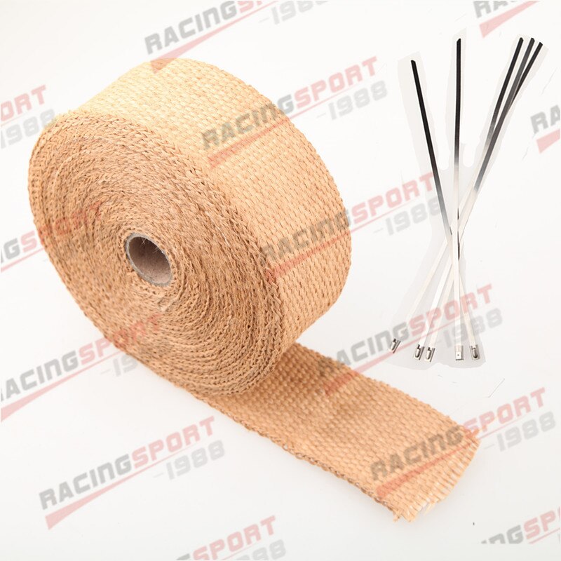 Fiberglass Exhaust Thermo Wrap Tape High Heat 2" x 25 Foot Cloth Roll