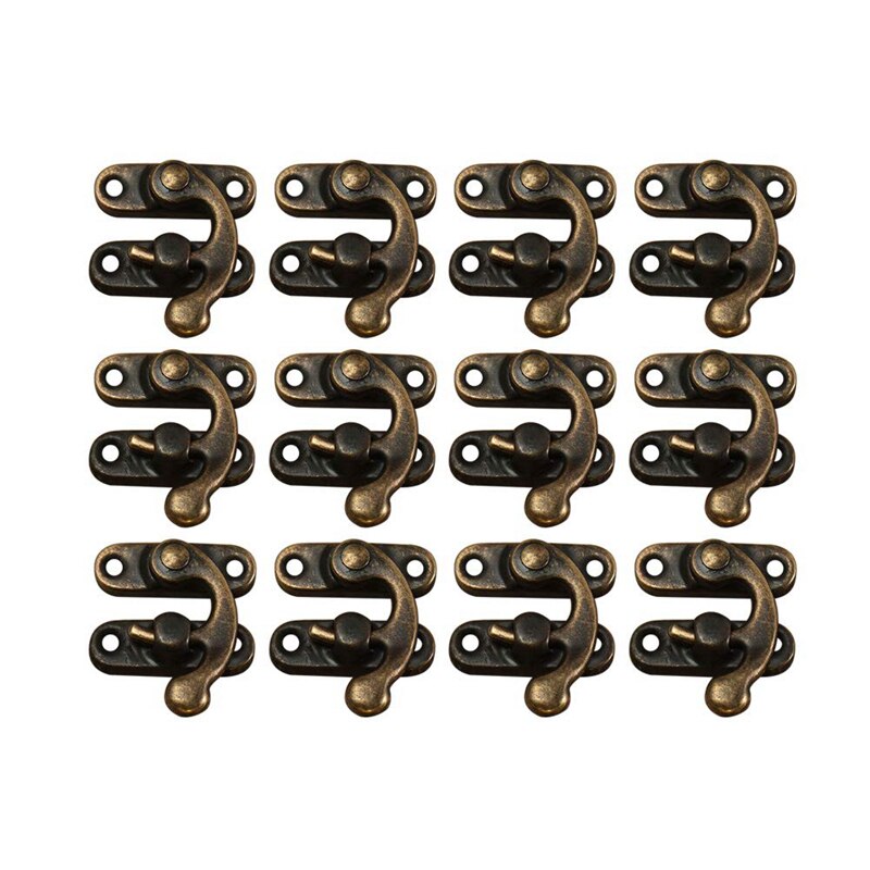 Cierres de pestillo decorativos para muebles, caja de madera, cierre de candado con tornillos, 100 piezas
