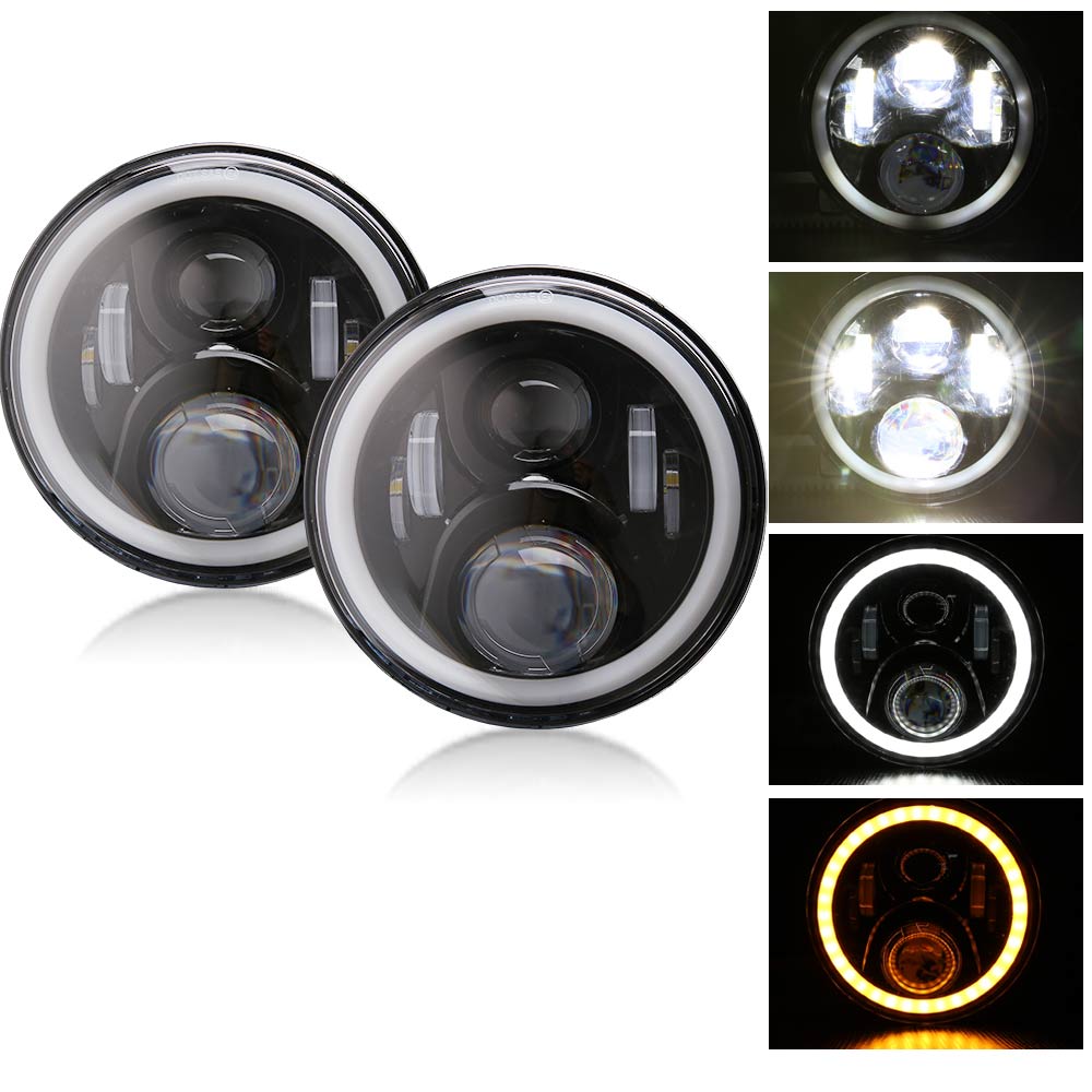 Voor Lada Niva 4X4 7 ''Led Koplamp H4 Hoge Dimlicht Ronde Auto Running Lights Koplamp Voor jeep Wrangler Jk Land Rover Verdedigen