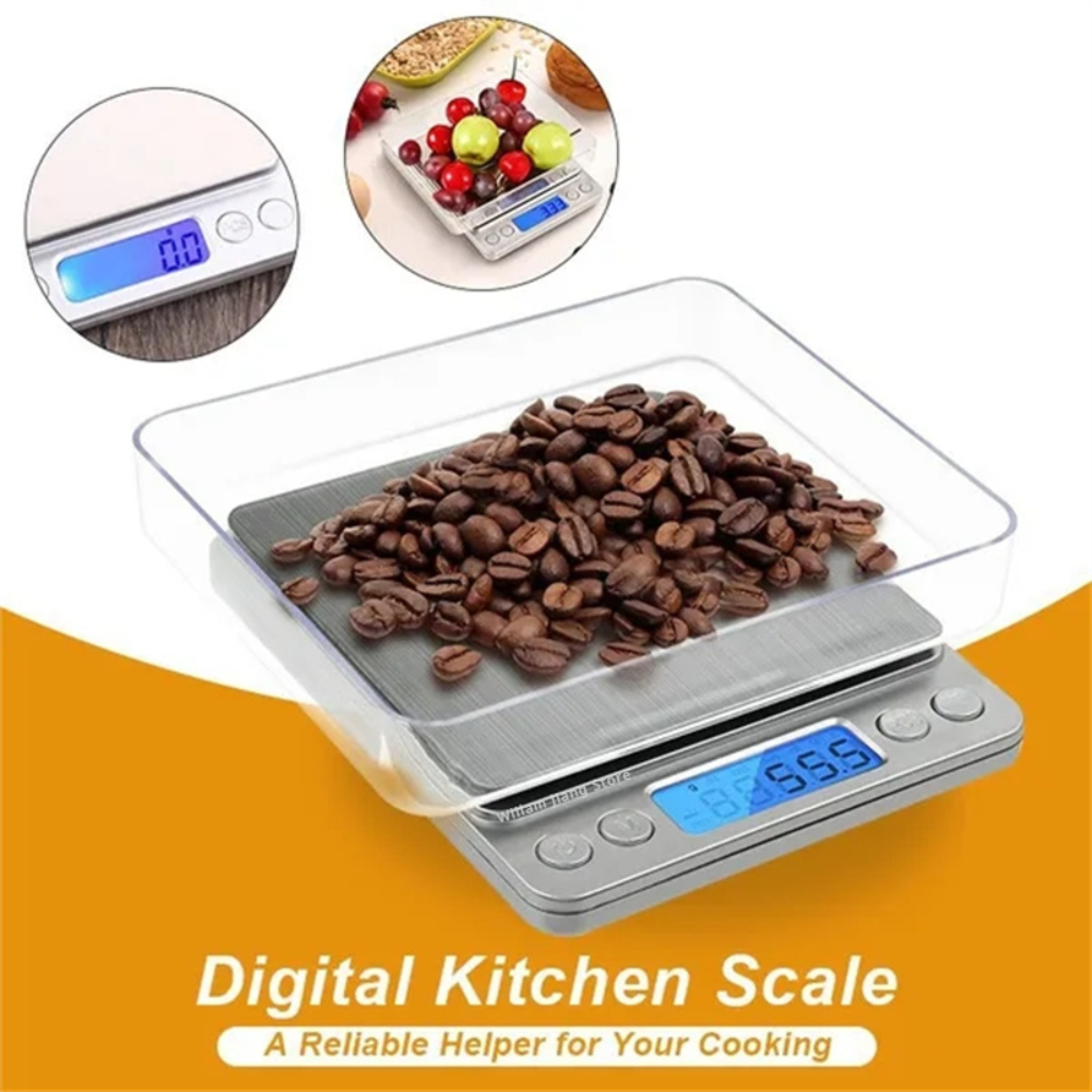 Digitale Küchenwaage, 3000 g/O.1 g, kleine Schmuckwaage, Lebensmittelwaage, digitales Gewicht, Gramm und Oz, digitale Grammwaage mit LCD/Tara