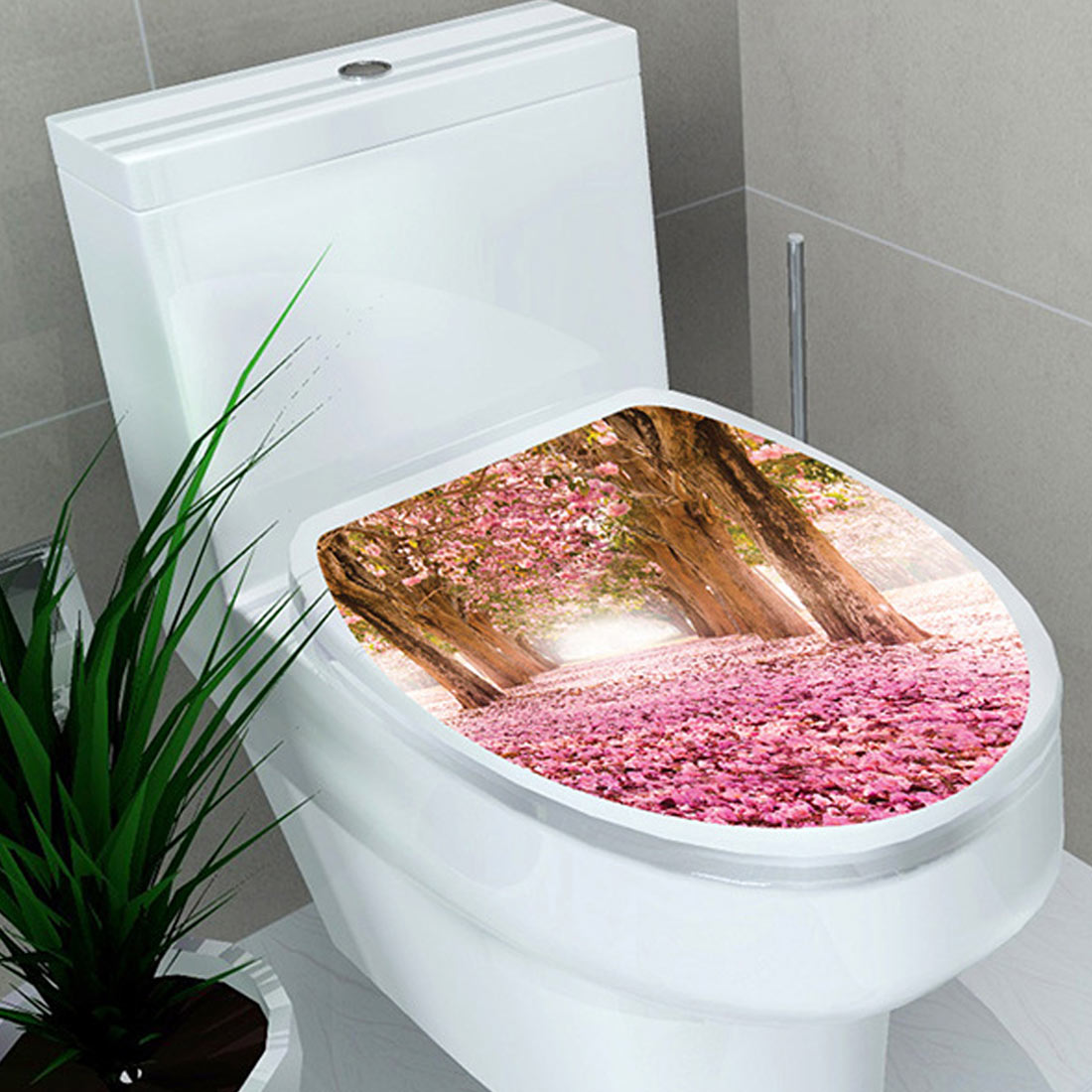 Toalett sete vegg klistremerke vinyl kunst wc sokkel panne deksel dekaler flyttbare dårlig dekaler hjem dekorasjon 32*39cm: 9