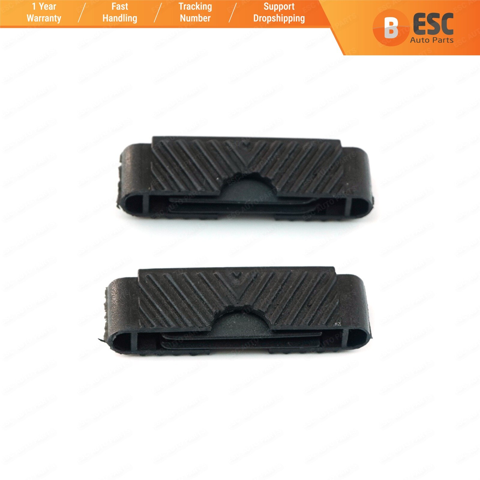 Esc auto dele esr 28 2 styks soltag reparationsbeslag med indvendig gummi del til peugeot 206 307 406 407 skib fra tyrkiet