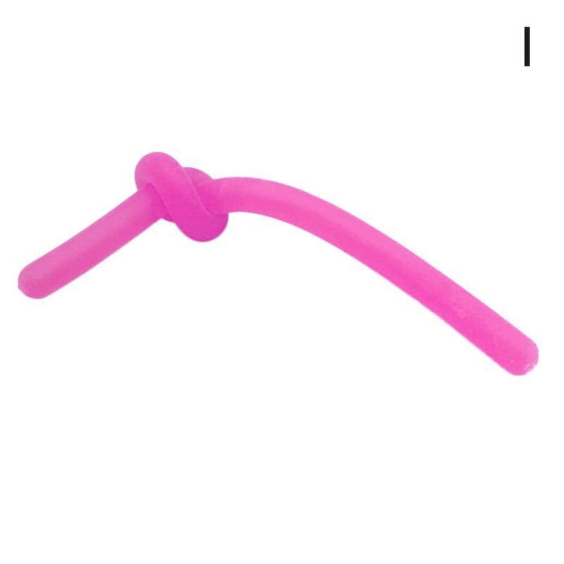 Children Adult TPR Rope Decompression Toy Luminous String Fidget Elastic Toys String Autism Vent Anti Stress Stretch Noodle C1A1: Luminous Pink