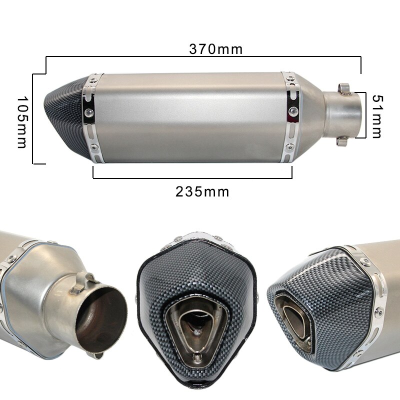 Yleiskäyttöinen moottoripyörämuunneltu skootteri ak yoshimura pakoputki  gy6 cbr 125 cbr 250 cb400 cb600 yzf  fz400 z750: B