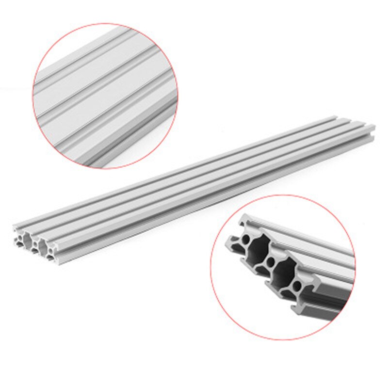 MODULKIT CNC de ranura 2060v-slot de 100-600mm, estándar europeo de corte aleatorio, perfil de aleación de aluminio con ranura 2060v-slot