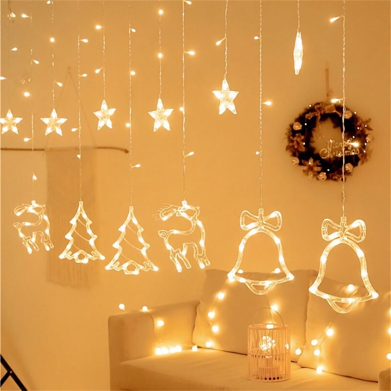 3M Led Kerst Ijspegel Fairy Gordijn Lights Garland... Grandado