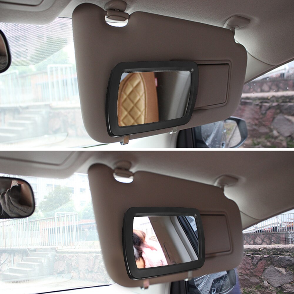 Universal Car Sun Visor Mirror Makeup Sun-shading Cosmetic Mirror Vanity Mirror Automobile Make Up Mirror with Six LED Lights