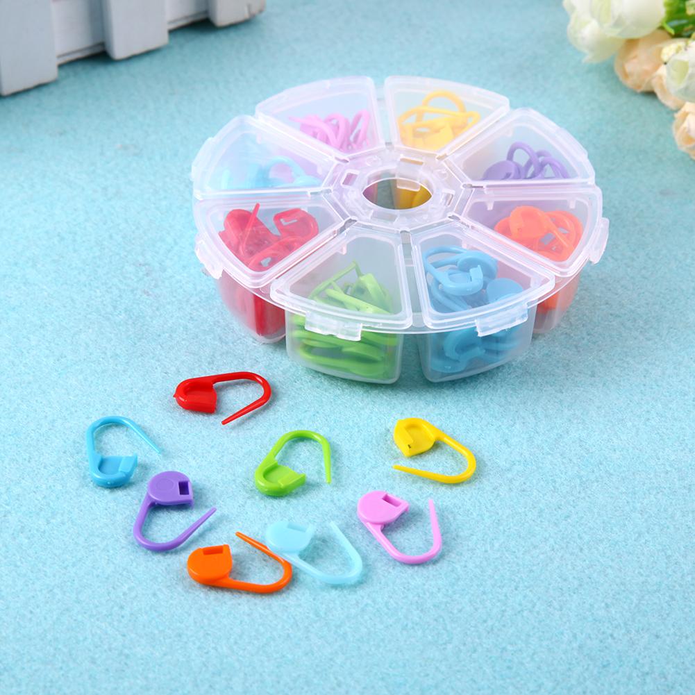 104 Pcs Locking Stitch Markers Resin Small Clip Knitting Tools Crochet Latch Knitting Accessories Needle Clip Hook with box
