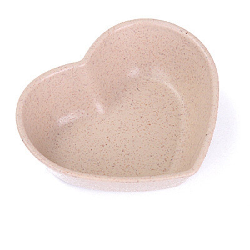 Seasoning Dish Flower Heart Round Shape Snack Plate for Sugar, Soy Sauce, Vinegar and Almost All Kinds of Seasoning Pink Flower: heart khaki