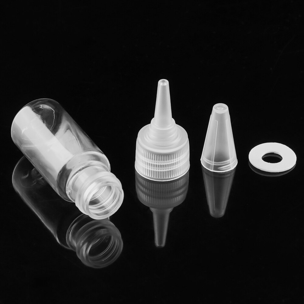 5 stk/sæt 10-250ml tomme dråbeflaske med børnesikret låg plastdyse dråbehætte nyttig bærbar genopfyldelig klemflaske