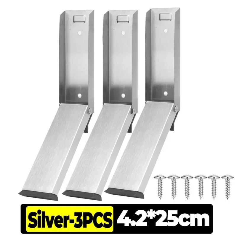 3/1PC Magnet Door Stop Catches Stainless Steel Pedal Down Door Stops Anti-collision Cabinet Push Non-Slip Magnetic Closer Holder: Yellow