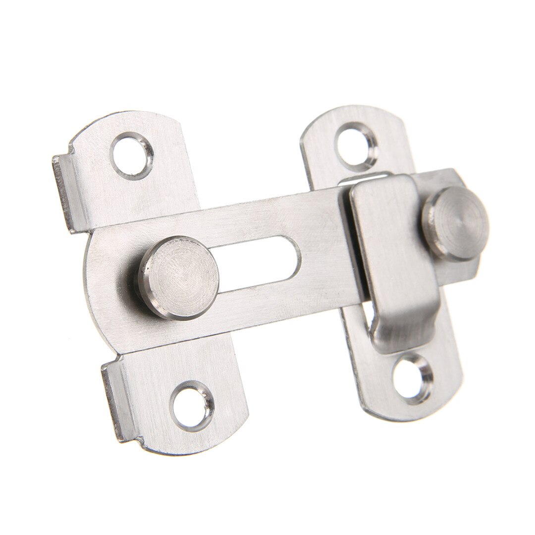 Small Door Guard Latch Bolt Set Sliding Door Latch Lock Stainless Steel DIY Home Safety Chain Door Hardware With 4 Screws