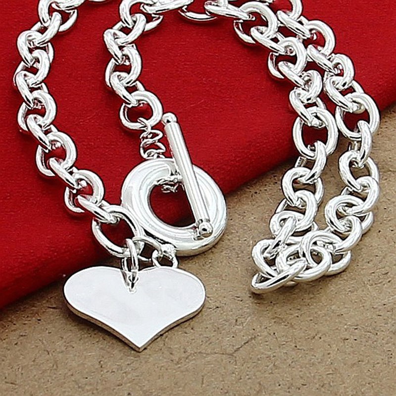 925 sølv hjerte vedhæng halskæder til kvinder bryllup luksus sølv smykker
