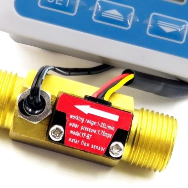 Digital Lcd Anzeige Wasser fließen Sensor Meter Durchflussmesser Rotameter Temperatur Zeit Aufzeichnung Mit G1/2 fließen Sensor