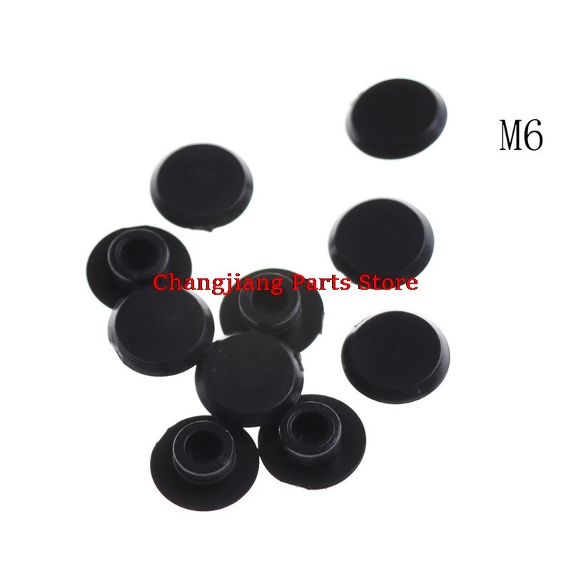 10PCS M5-24 Practical Black Hex Socket Fasteners Screws Covers Caps Allen Bolt Screw Nut Round Head Cover Cap Protector: M6