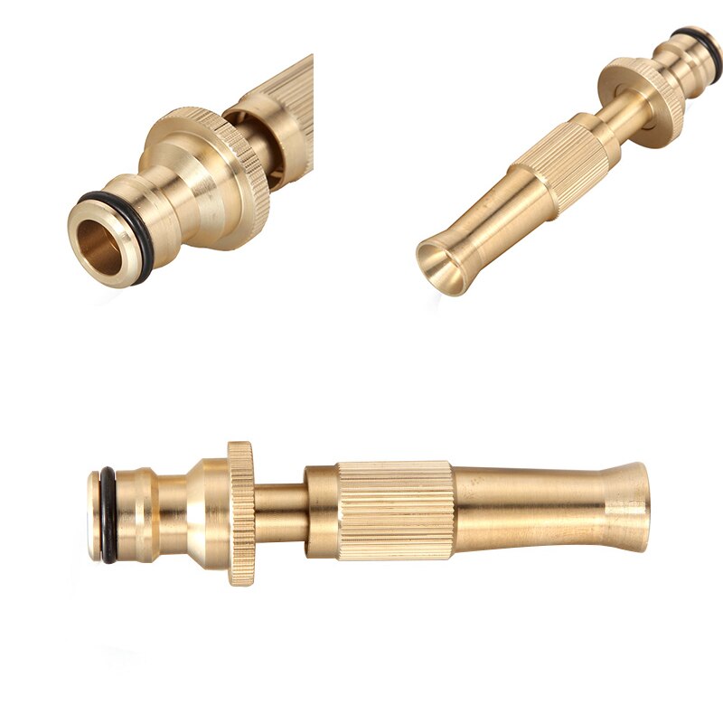 Brass High Pressure Hose Nozzle Squirt Water Gun Direct Spray Sprinkler Quick Connector for Home Garden Watering Car Wash Gun