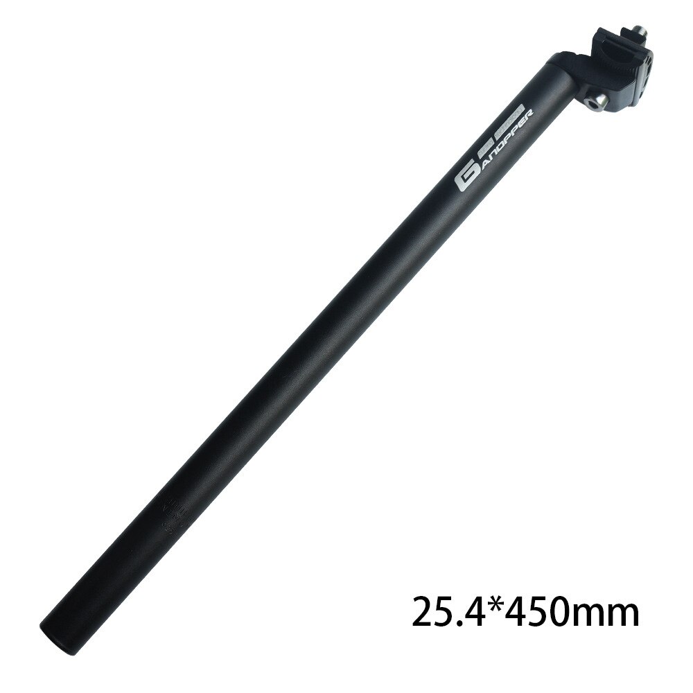 Tija de sillín de bicicleta de montaña, tubo de asiento de aleación de aluminio de 25,4mm, extensión de engranaje fijo largo, 27,2, 28,6, 30,9, 31,6 y 450mm: 25.4