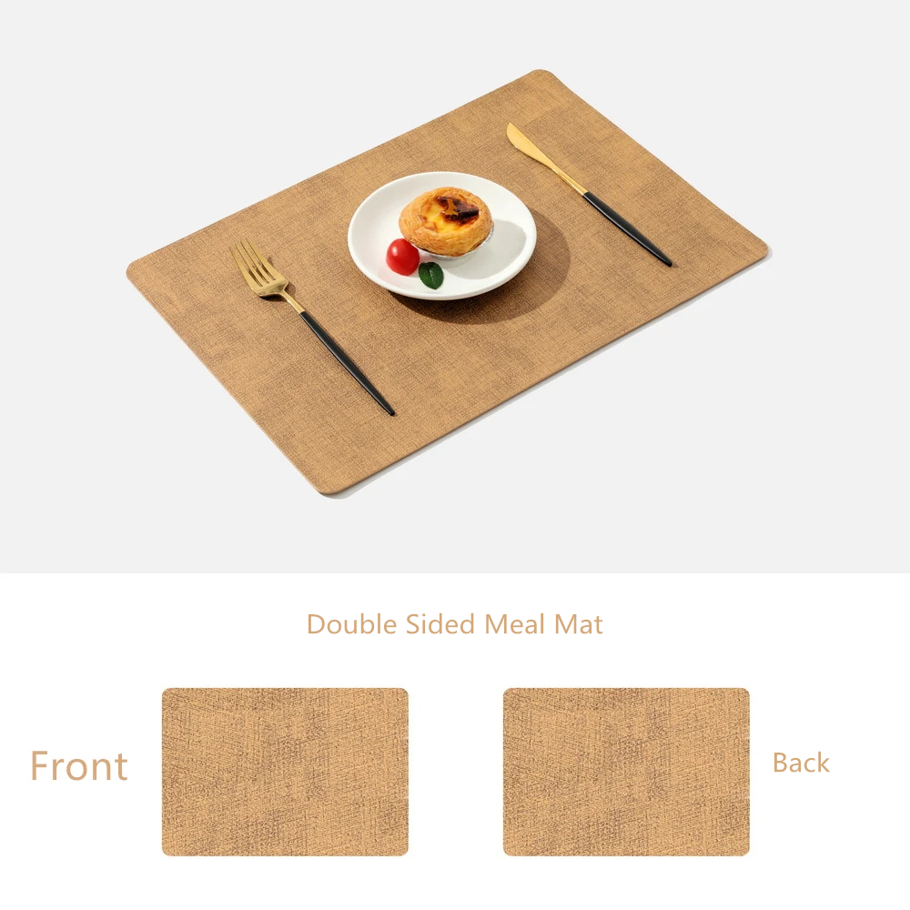 Placemats Dubbelzijdig, Kunstleer Plaats Maaltijdmatten Binnen Placemats voor Eettafel Buiten Vierkant Antislip Wasbare Placemats: M / Roze