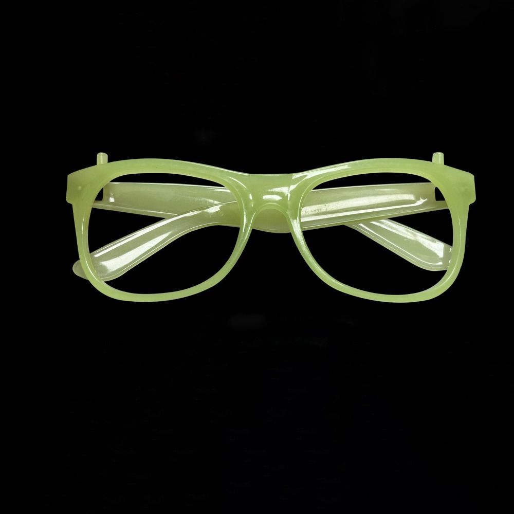 Świecące w ciemności okulary imprezowe, migoczące, świecące okulary, dekoracje na Halloween, okulary fluorescencyjne.: BIAŁY