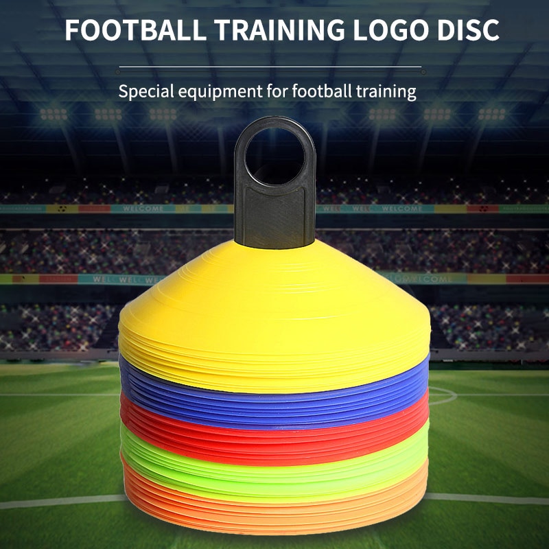 50 Stks/partij Zachte Disc Voetbal Trainingskegels Marker Discs Voetbal Sport Schotel Entertainment Sport Accessoires 5*20Cm Duurzaam