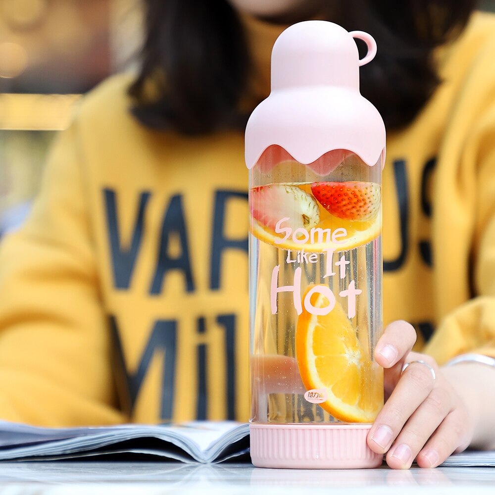 650ml infuser vattenflaska plast frukt infusion barn dricker utomhussport flaskor juice citron bärbar vattenkokare