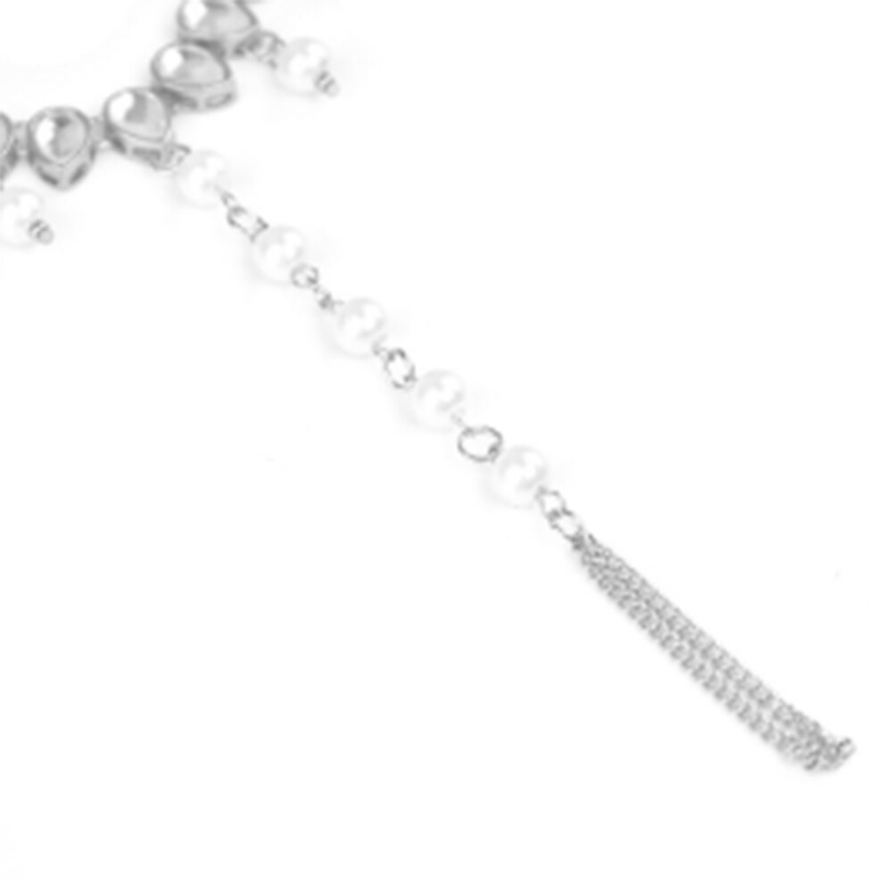 Perle pendentif cheville Simple verre strass cheville