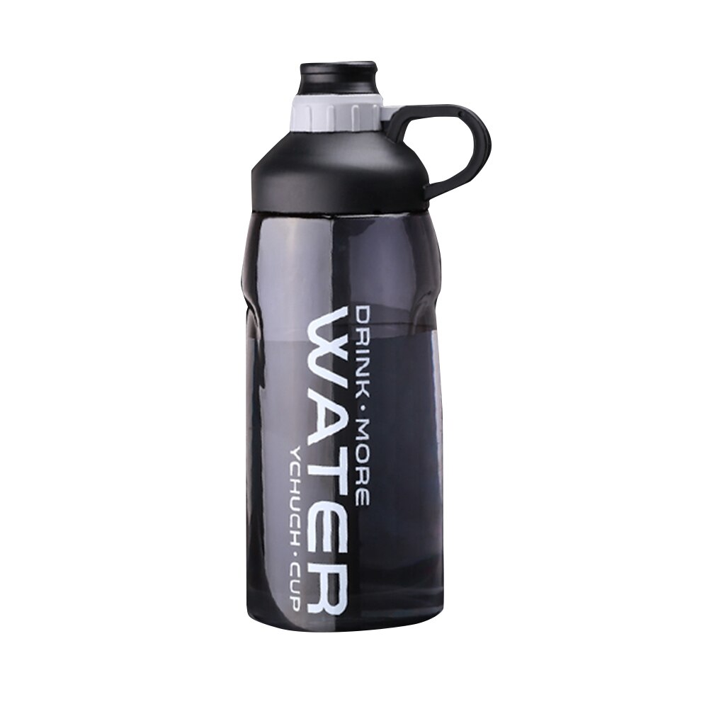Leak-proof Sports Water Bottle Portable 2000 ml Large Capacity Food-Grade Water Bottle: black