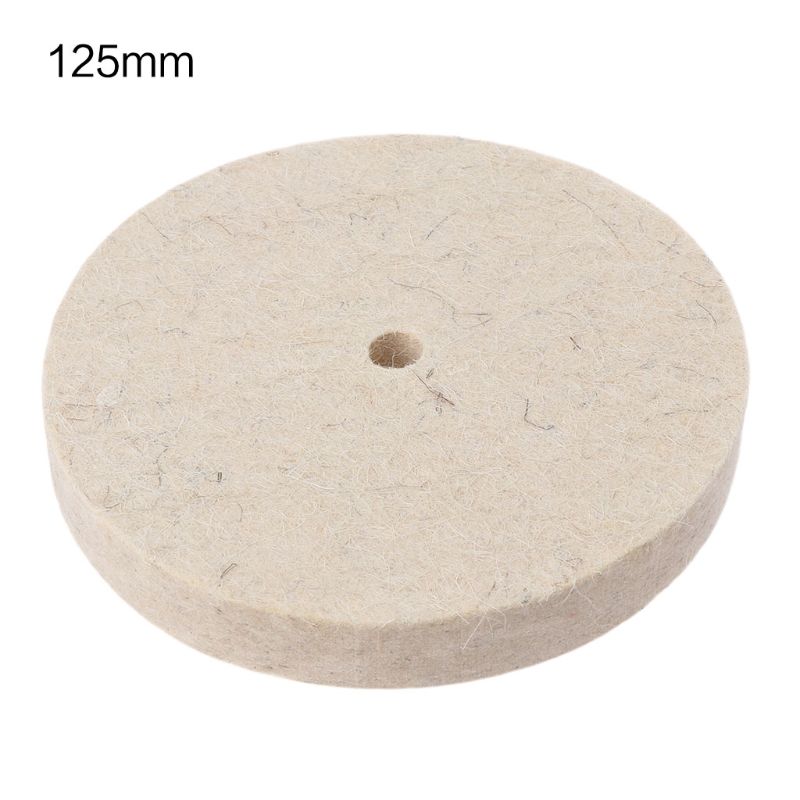 1pc bors slipeskive polerskive filt ull poleringspute slipeskive til benksliper roterende verktøy: 125mm