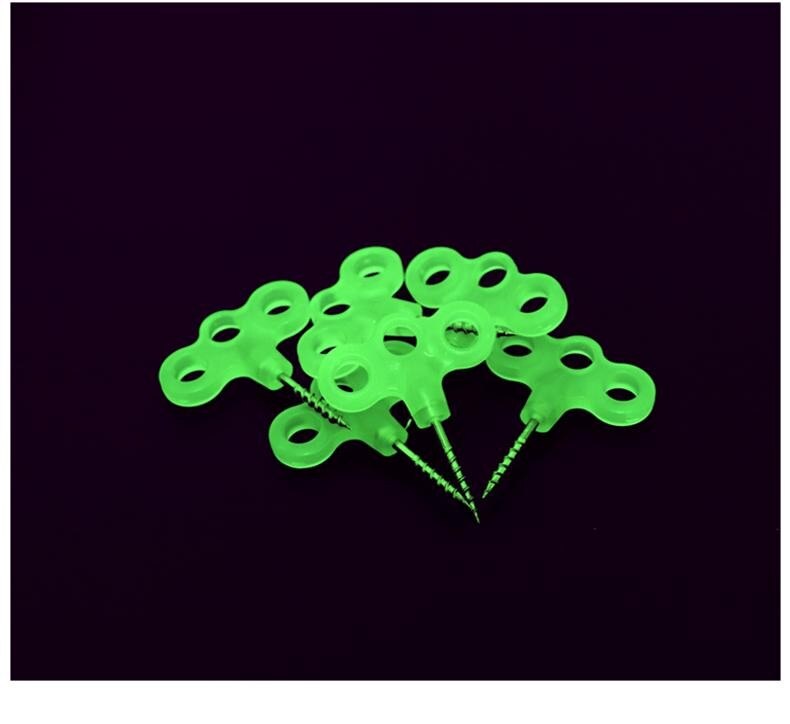 1pc hook nails outdoor camping deck light tent screw pegs three-eye outdoor deck nail rope fastener tent accessories