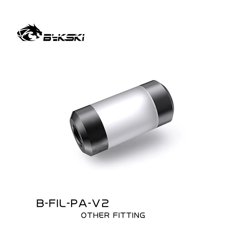 Bykski Dubbel G1/4 Metaal + Acryl Filter Watersysteem Speciaal Dubbel Spiraalpatroon Messing Connector Computerfitting B-FIL-PA-V2: green