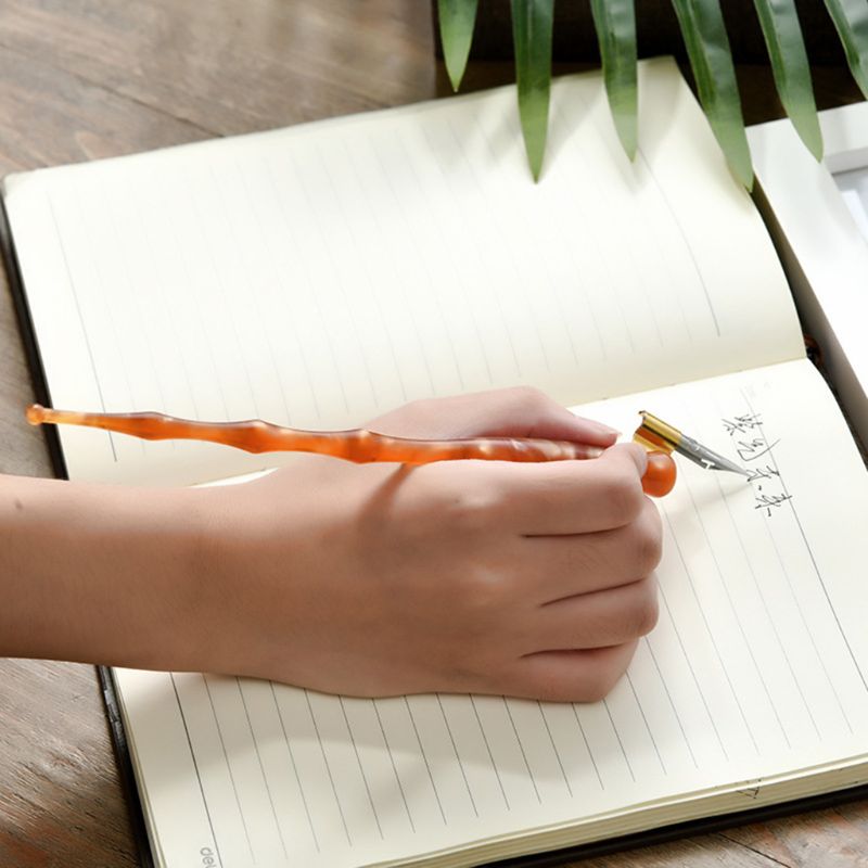 Starry Sky English Oblique Calligraphy Scrip Dip Pen Nib Holder Resin Fountain